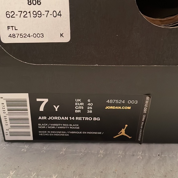 Air Jordan 14 Retro, BG youth 7 - Picture 7 of 7